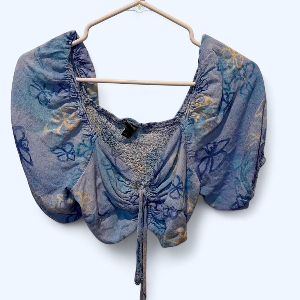 Wild-fable Women's Blue Crop-top
